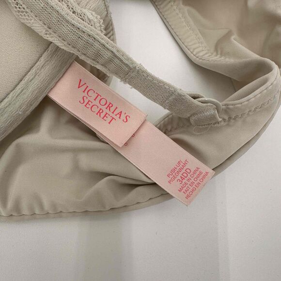 Victoria's Secret White Underwire Adjustable Straps Push-Up Bra Size 34DD - Picture 5 of 6